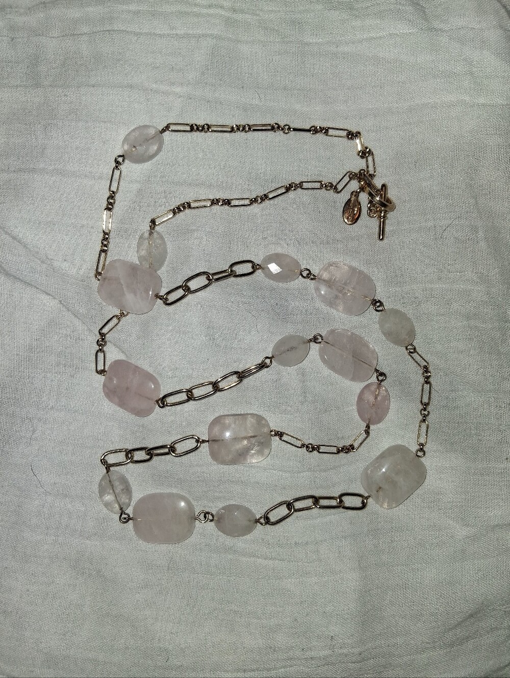 Brooks Brothers Quartz and Gold-Tone Station Necklace 30"